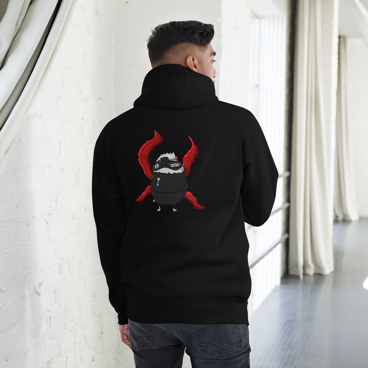 Pistacio: One-Eyed King premium hoodie — Ghoul Pistacio with kagune design — Pistacios Pond Merch
