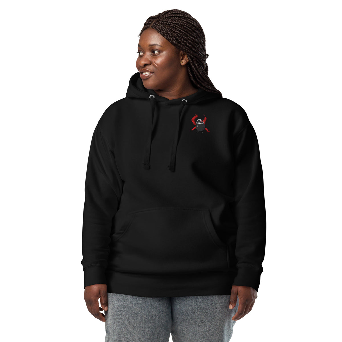 Pistacio: One-Eyed King premium hoodie — Ghoul Pistacio with kagune design — Pistacios Pond Merch
