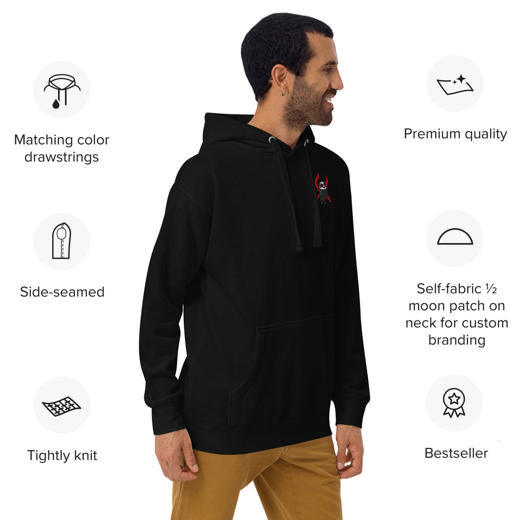 Pistacio: One-Eyed King premium hoodie — Ghoul Pistacio with kagune design — Pistacios Pond Merch