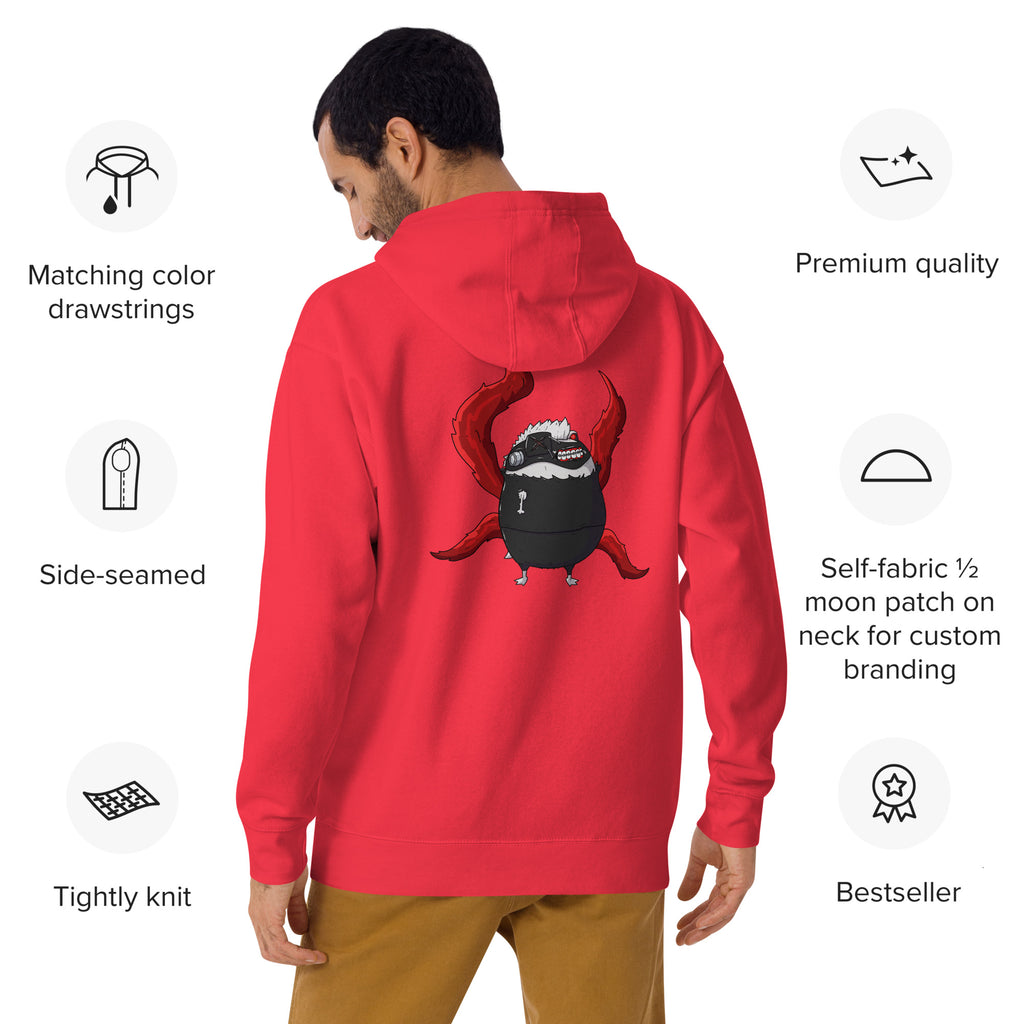 Pistacio: One-Eyed King premium hoodie — Ghoul Pistacio with kagune design — Pistacios Pond Merch