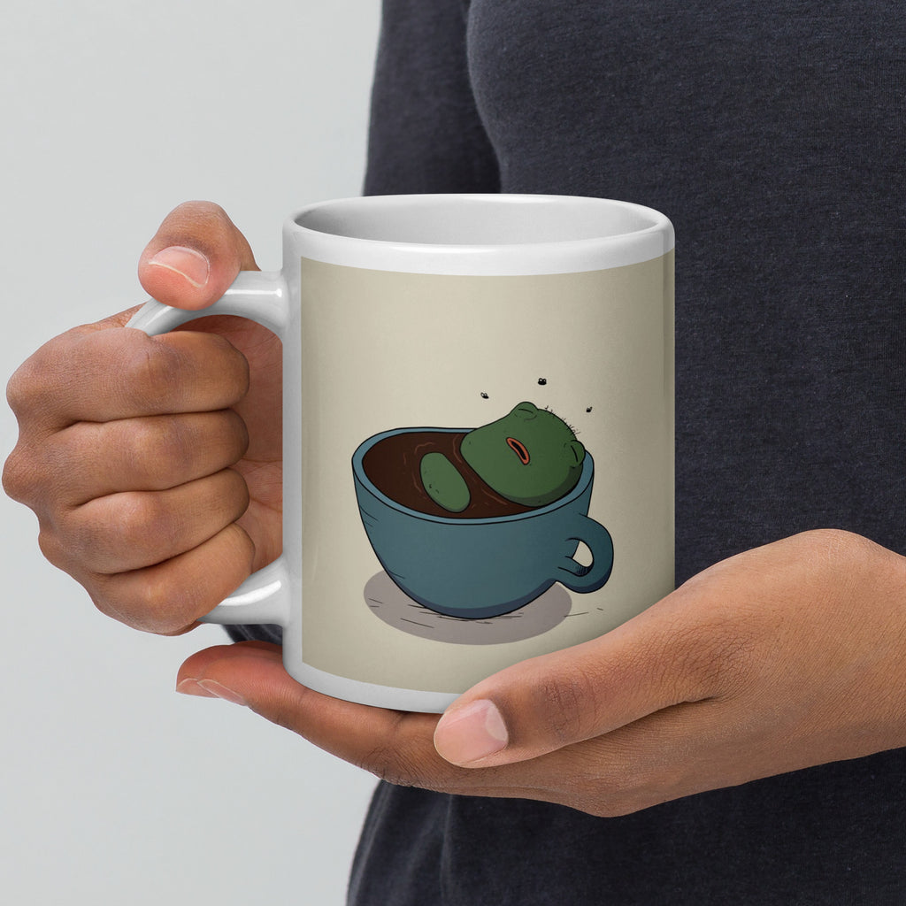 Coffee Spa Pistacio Mug — Pistacio soaking in a coffee cup illustration, wrap-around ceramic mug