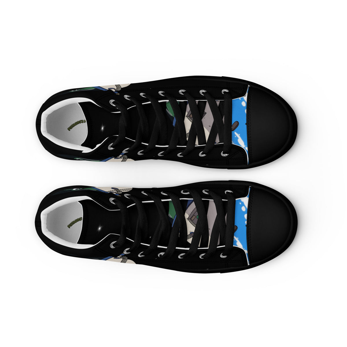 Space Pistacio Women's High Top Canvas Shoes