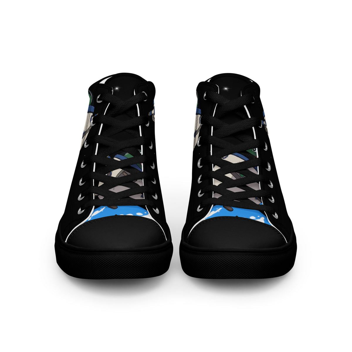 Space Pistacio Women's High Top Canvas Shoes