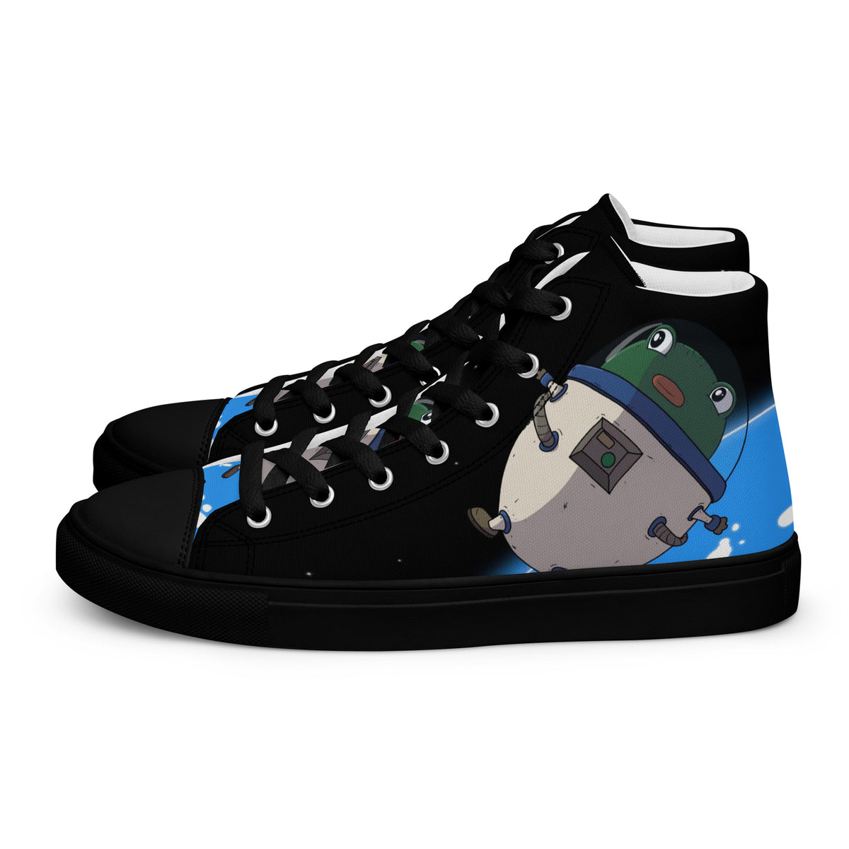 Space Pistacio Women's High Top Canvas Shoes