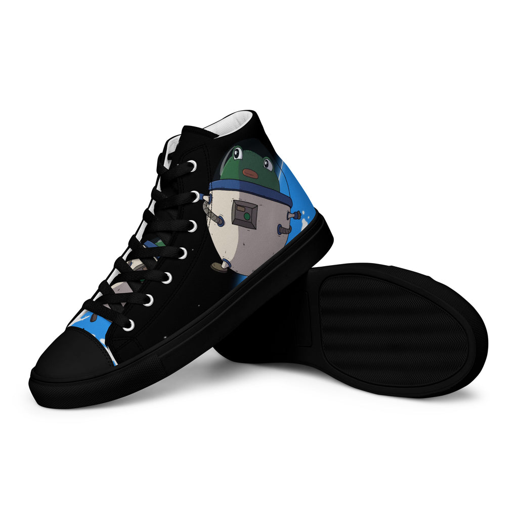 Space Pistacio Women's High Top Canvas Shoes