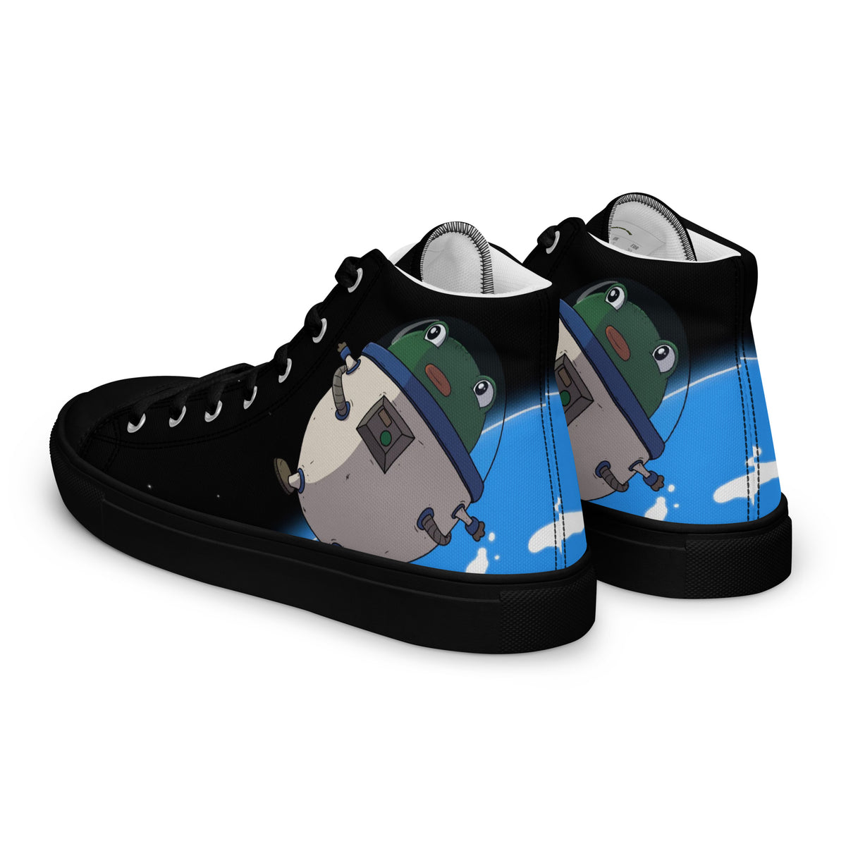 Space Pistacio Women's High Top Canvas Shoes