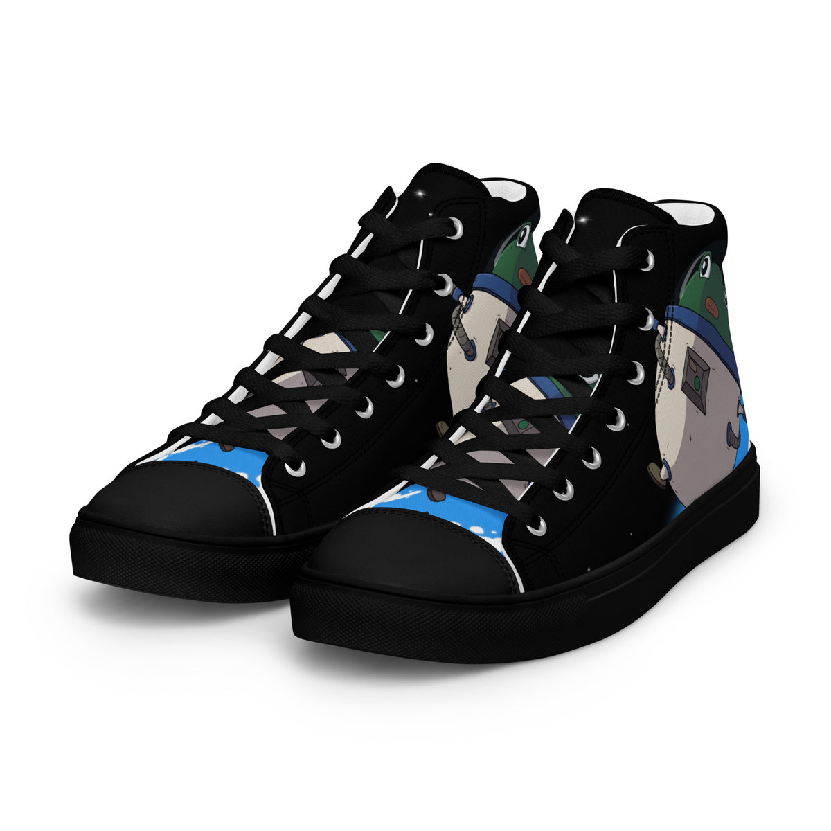 Space Pistacio Women's High Top Canvas Shoes