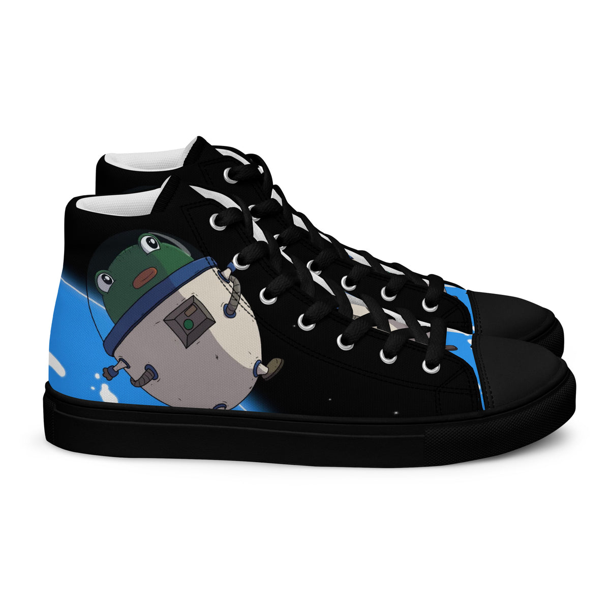 Space Pistacio Women's High Top Canvas Shoes