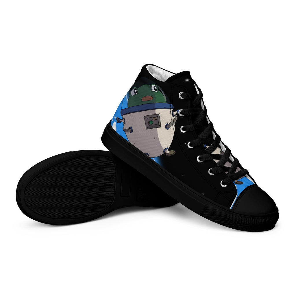 Space Pistacio Women's High Top Canvas Shoes