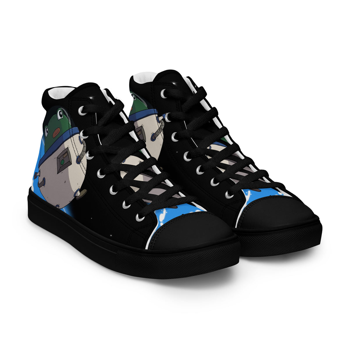 Space Pistacio Women's High Top Canvas Shoes